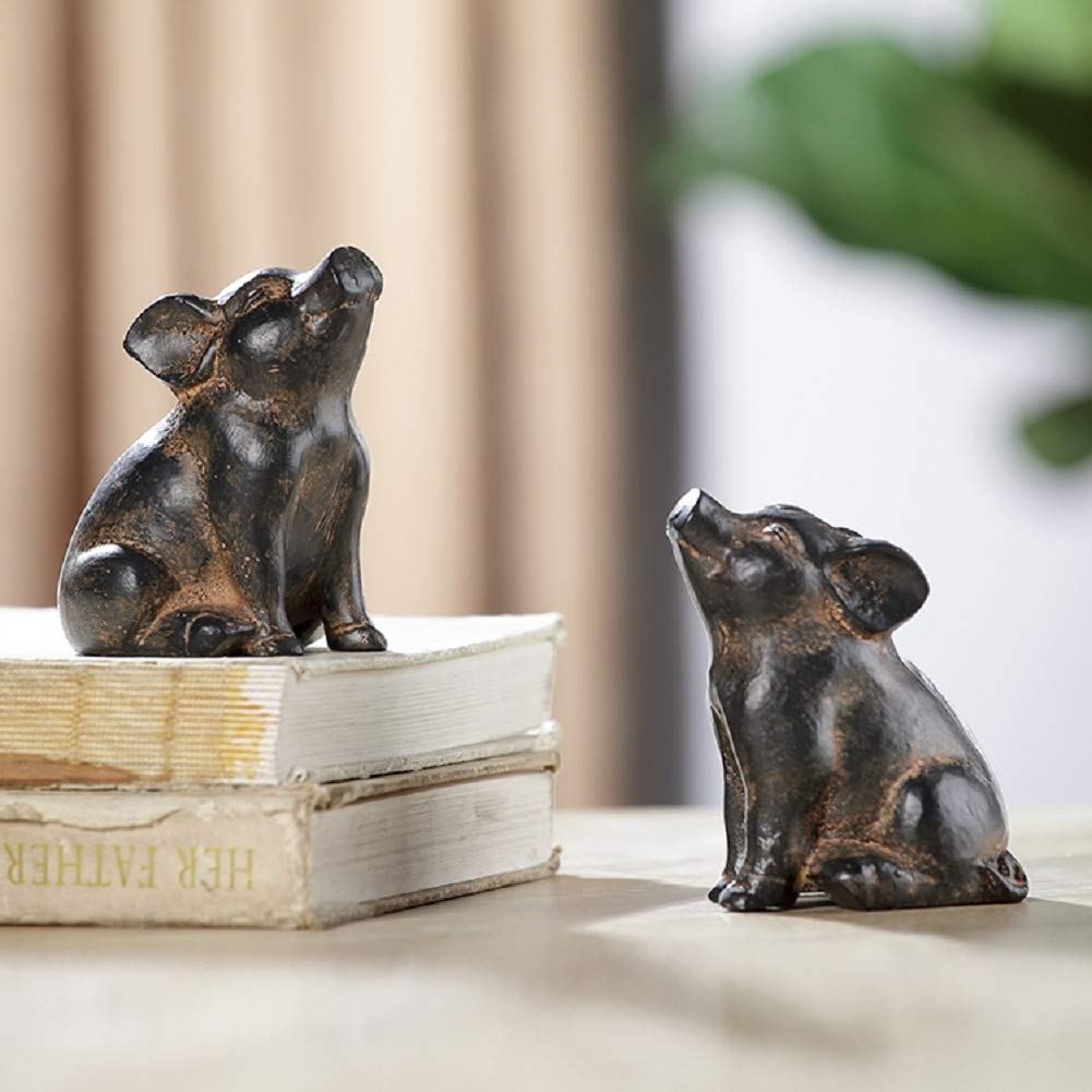 Coffret de 2 cochons miniatures SPI Home cadeau ideal maison