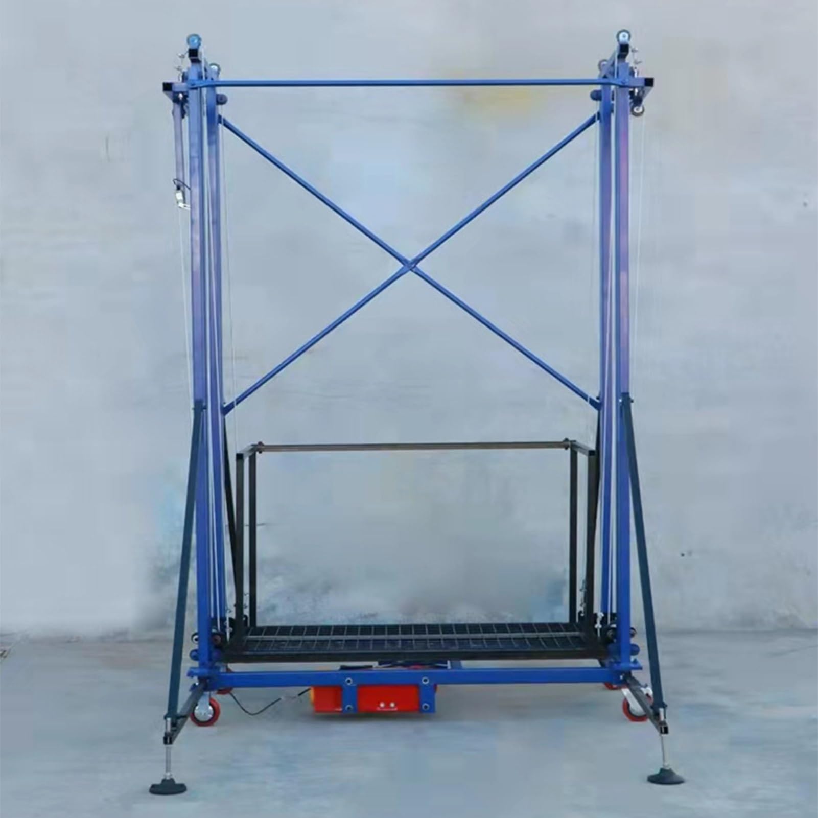 Ponteggio elettrico portatile con sollevatore, capacità di carico 500 kg, 220 V, altezza di sollevamento regolabile da 2 a 12 metri, ideale per la decorazione domestica e l'edilizia