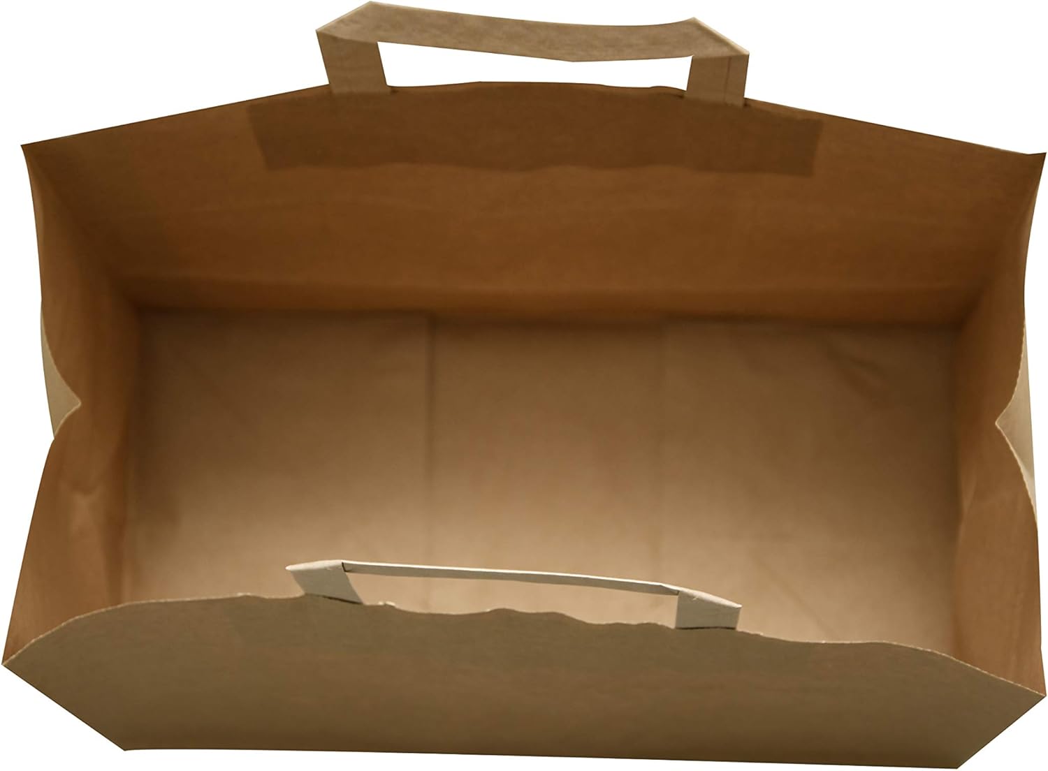 Carte Dozio Kraft Shopper with Square Bottom, Havana, Flat Handle 27+17x29 cm