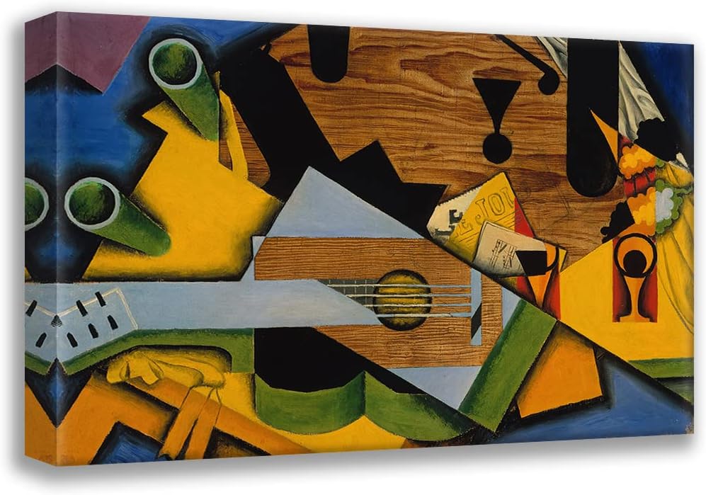 ArtDirect Still Life with a Guitar (1913) 14x9 UnFramed Museum Art Print Poster Ready for Framing by Juan Gris (Spanish, 1887-1927)
