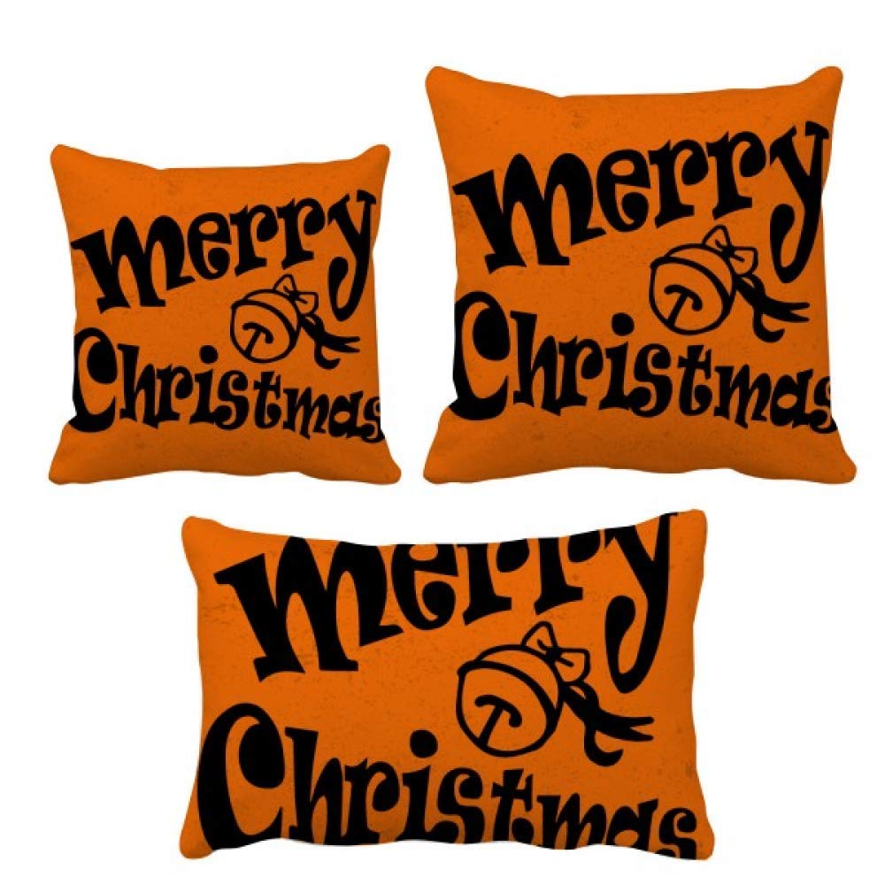 Housse de coussin noire Merry Christmas pour rompre la monotonie du canapé