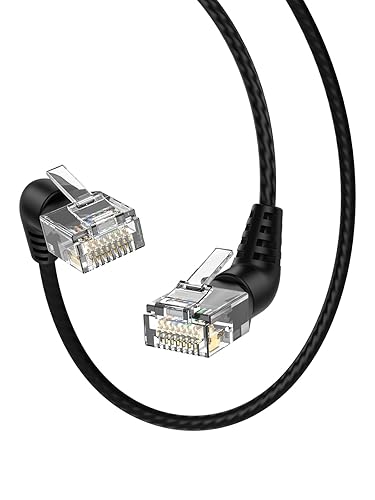 CableCreation Cable Ethernet CAT6A con arranque UTP, rotación de 360, cable de red LAN CAT6A con conector RJ45, cable de conexión 32AWG 10Gbps