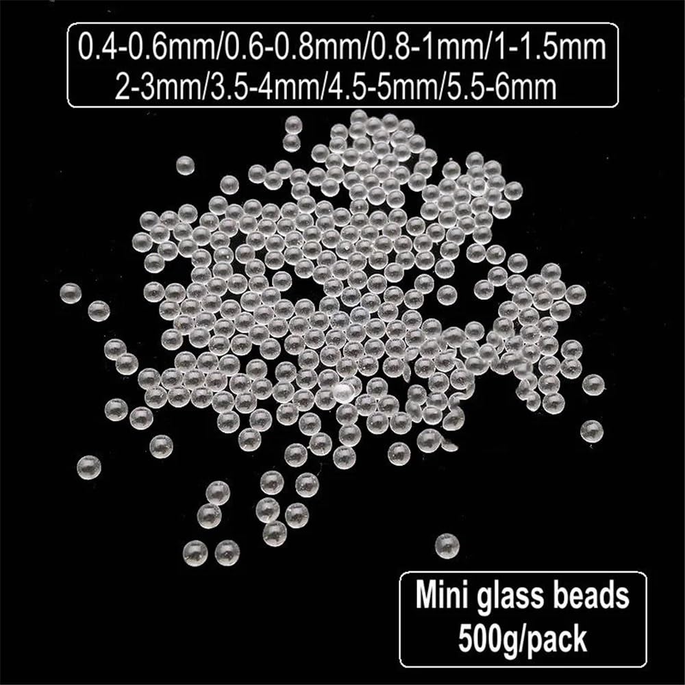500 g/sac de microbilles de verre for expériences de broyage, de pulvérisation et de chauffage en laboratoire(0.4-0.6mm)