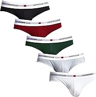 HOOFESAN Men's Stretch Cotton Low Rise Briefs Multipack - Wide Waistband, Breathable Pouch, All-Day Comfort