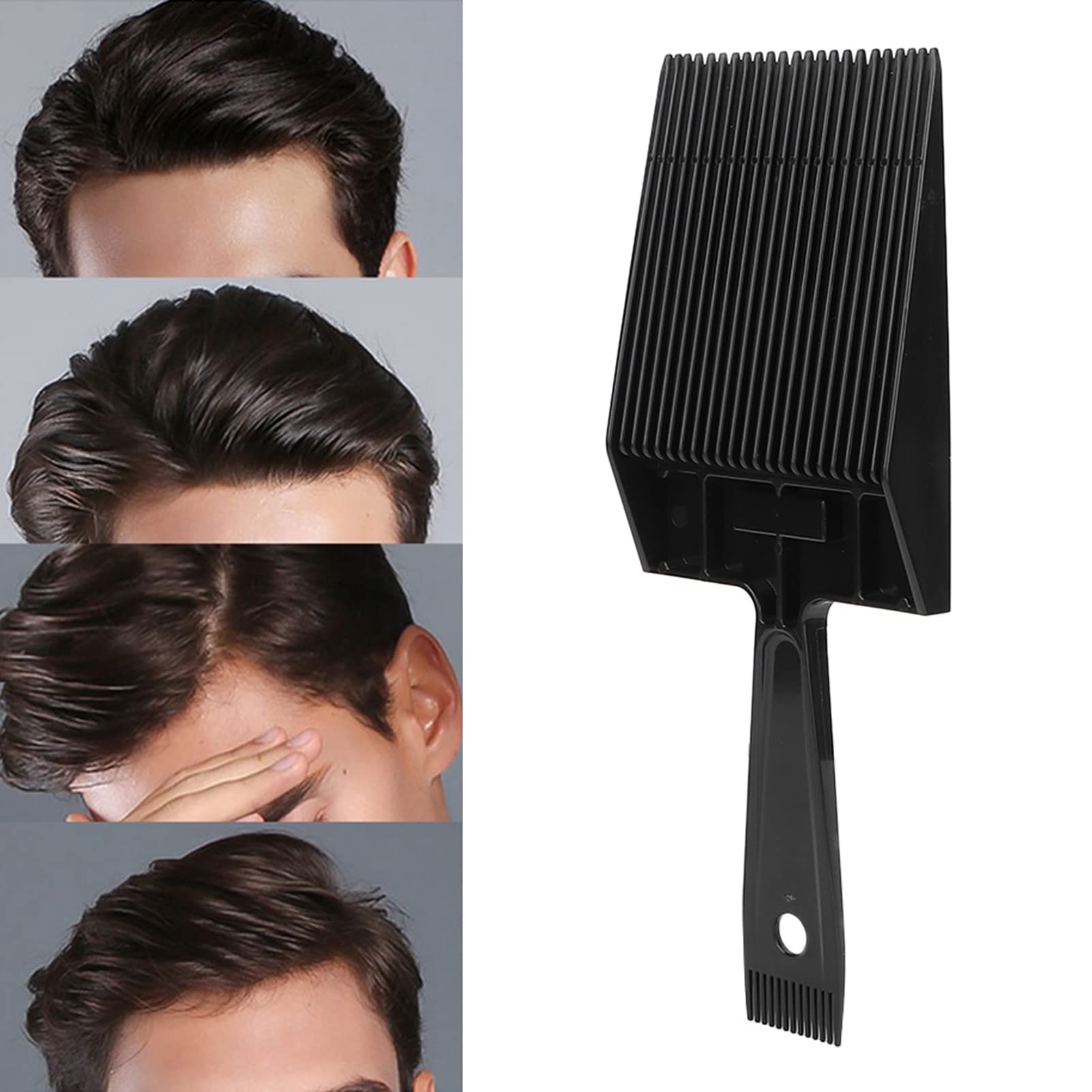 Wind Shaping Styling Comb for Bangs, Hair Cutting & Flat Ironing Attachment, Bangs Blender Tool with Flat Top - Image 4