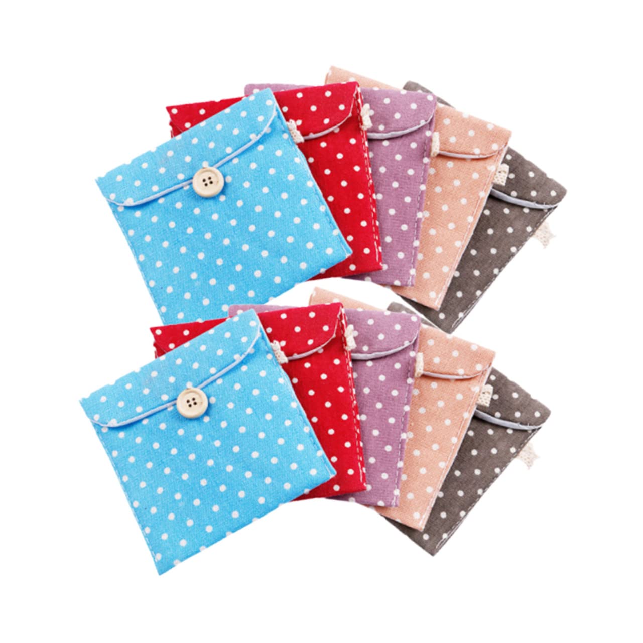 Ipetboom Sanitary Napkins Bag 10pcs Storage Pouch for Sanitary Towels Portable Compact for Feminine Products Random Color