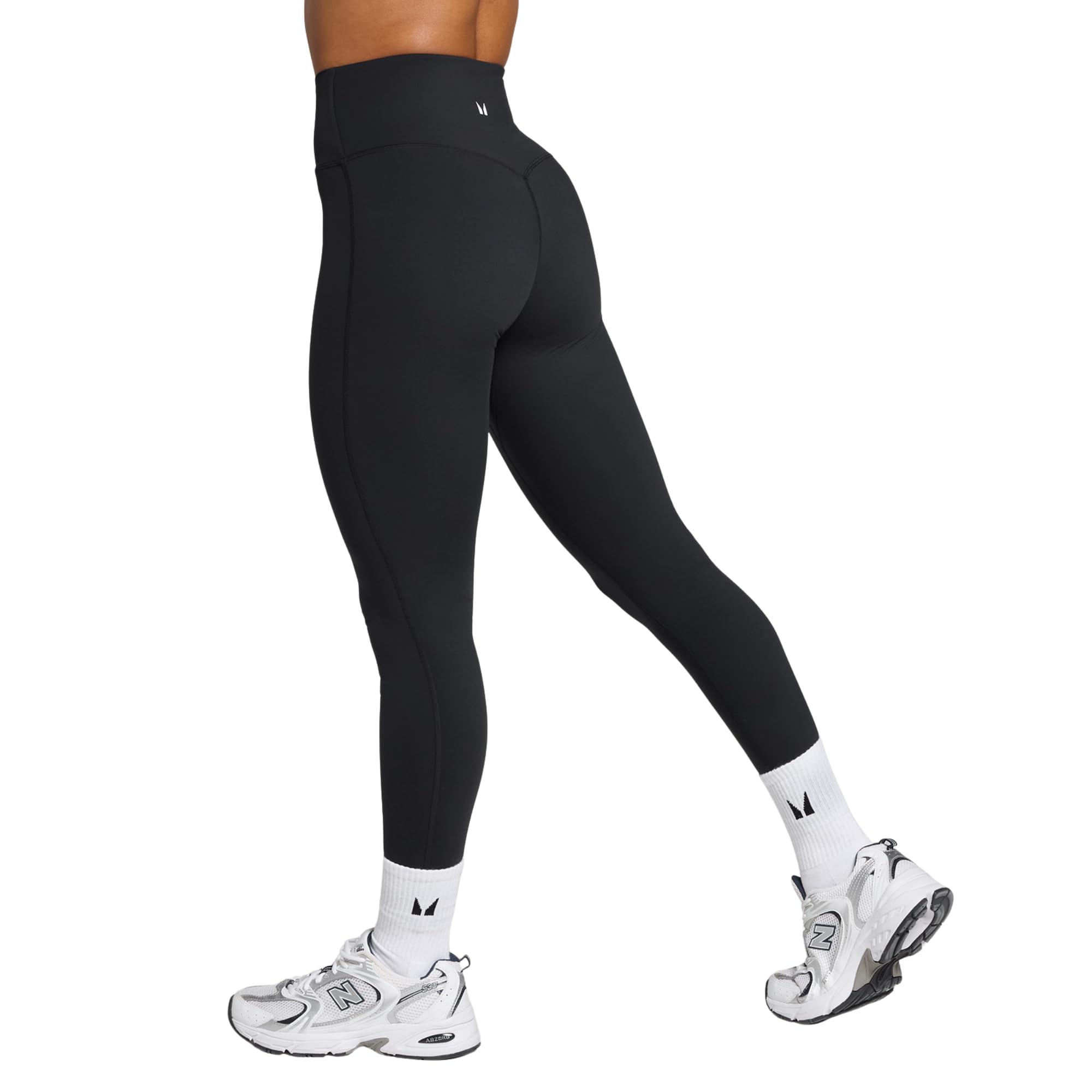 Myprotein Unisex Black Mp Women’s Tempo High Waisted Leggings – | Soft Touch 4-Way Stretch Workout Leggings | Sweat-Wicking, Quick-Dry Training Bottoms - M