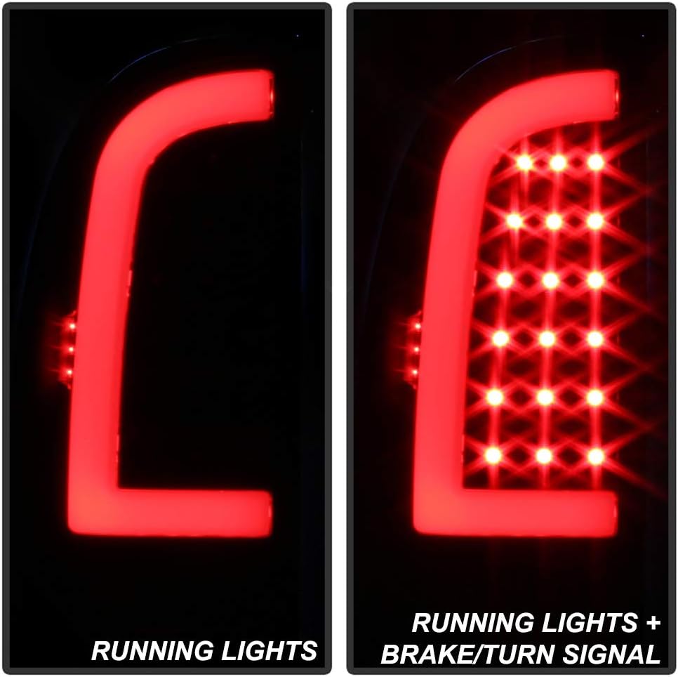 ACANII - For Black Smoked 2005-2015 Toyota Tacoma LED Tube Tail Lights Lamps Left+Right