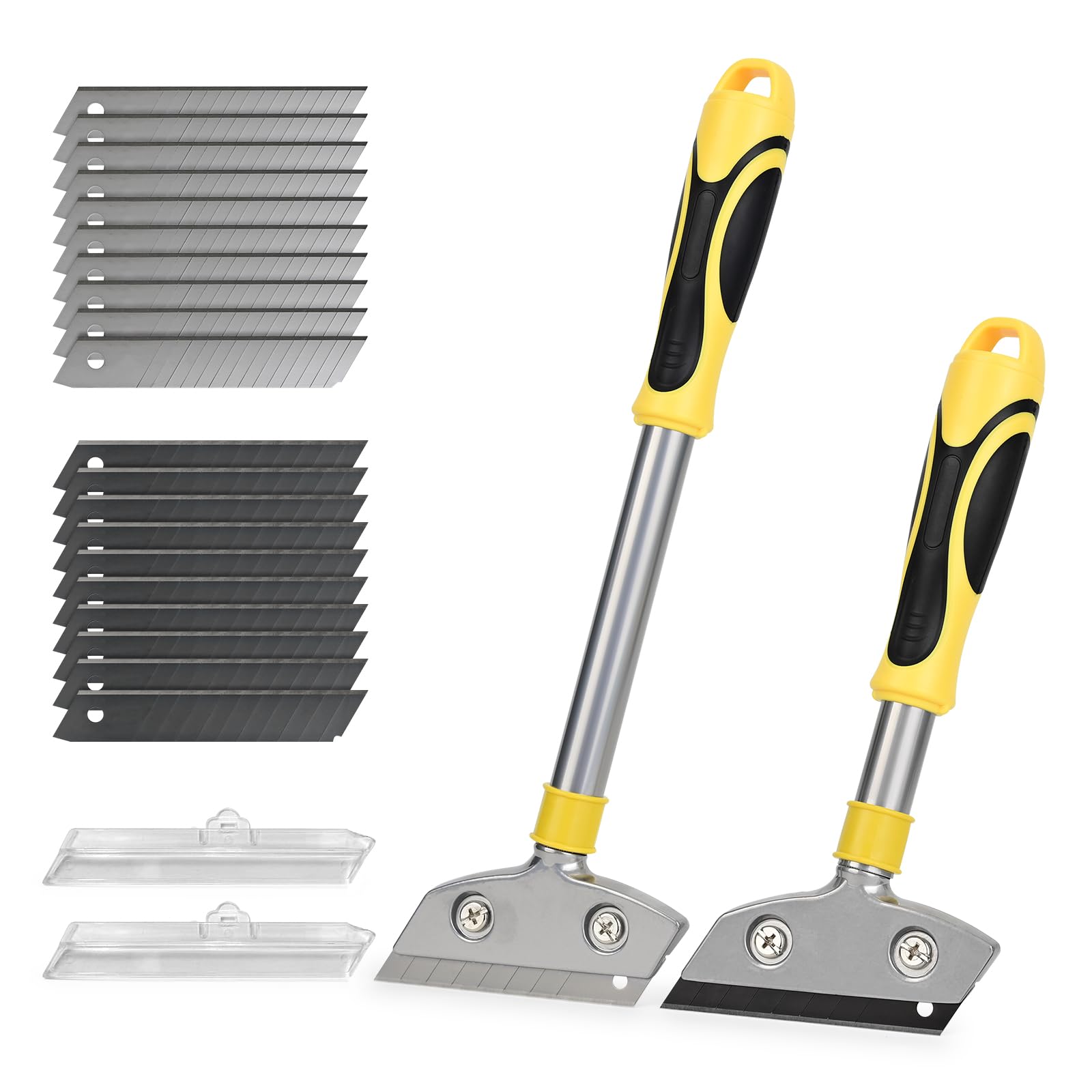 20 Lame Raschietto In Acciaio Carbonio - 100mm Per Pulizia Vetri, Vernici E Adesivi - Set Completo Con Scatola - Foto 8