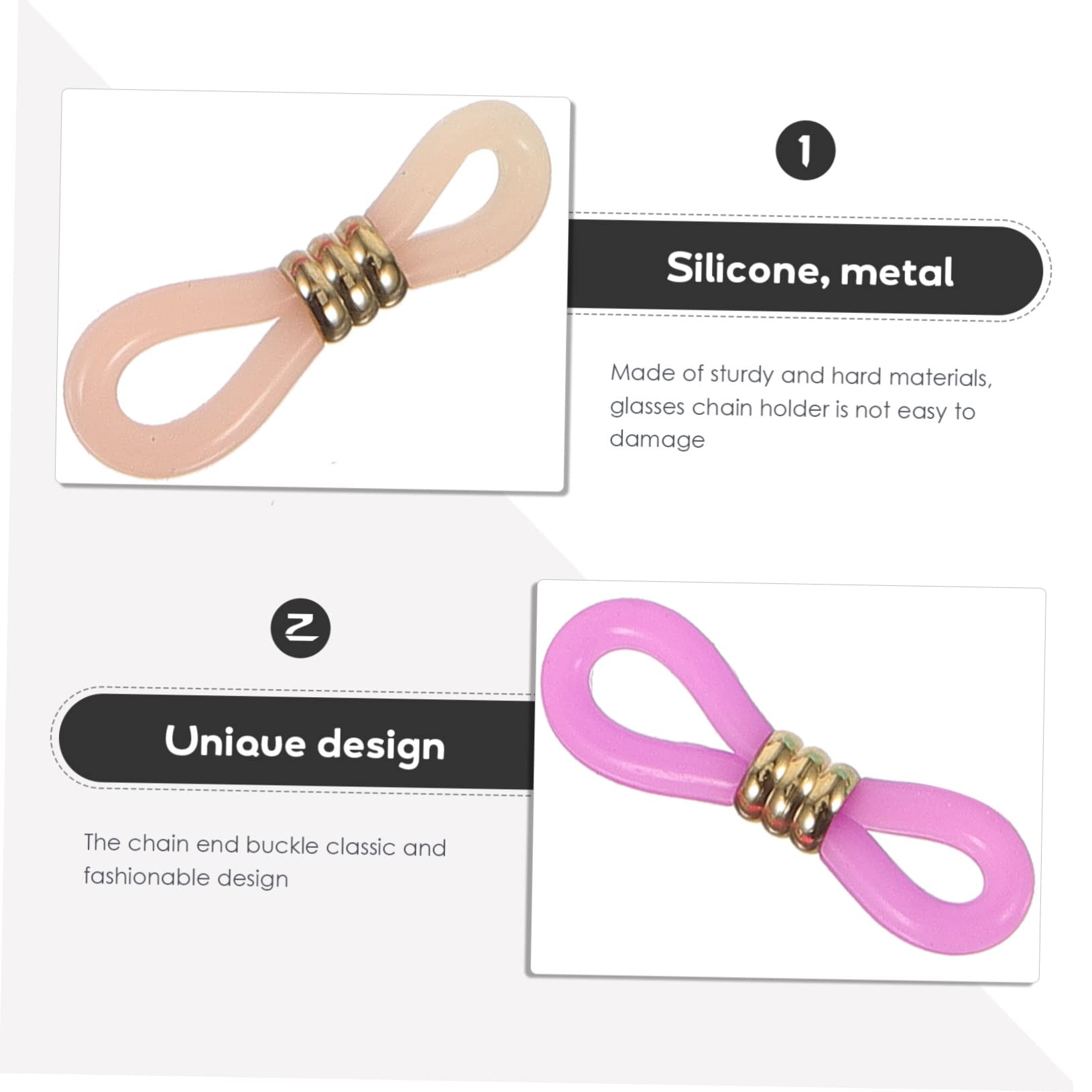 BESPORTBLE Hebilla Antideslizante Para Cadena De Gafas Cordón Para Gafas De Mujer Correas De Cable Para Gafas Cadena Para Gafas Soporte Para Gafas Correa Para Gafas Gel De Sílice