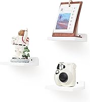 Vista 35 de Estantes flotantes pequeños, repisas de exhibición, juego de 6 mini estantes, estante de madera rústica para dormitorio, sala de estar, cocina