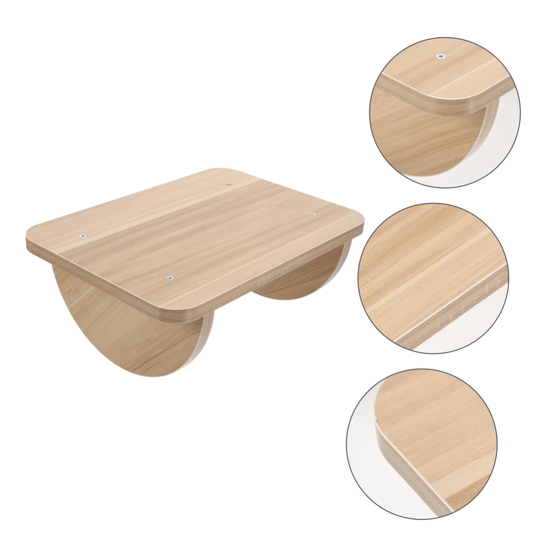 Gatuida Reposapiés y Color Aleatorio Mejorar la Postura Debajo del Escritorio de Madera Función Antideslizante Diseño Ergonómico para Aliviar la Presión para Oficina y Hogar