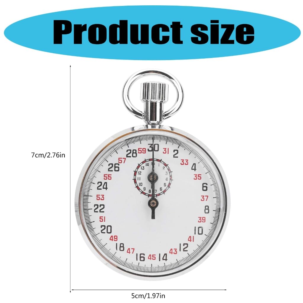 Mechanical Stop Watch, Handheld Sports Chronograph Alarm Mechanical Stopwatch Running Timer, Shock-Resistant Mechanical Sports Stopwatch Timer for Sports Referee Running Cycling Count Timers