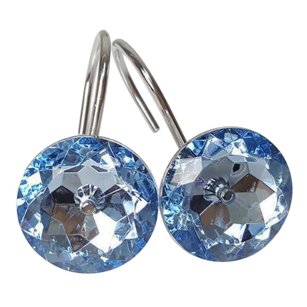 Amazer Lot De 12 Crochets De Rideau De Douche En Acier Inoxydable - Double Glissement - Résistant à La Rouille - Pour Tringle De Douche De Salle De Bain - Bronze