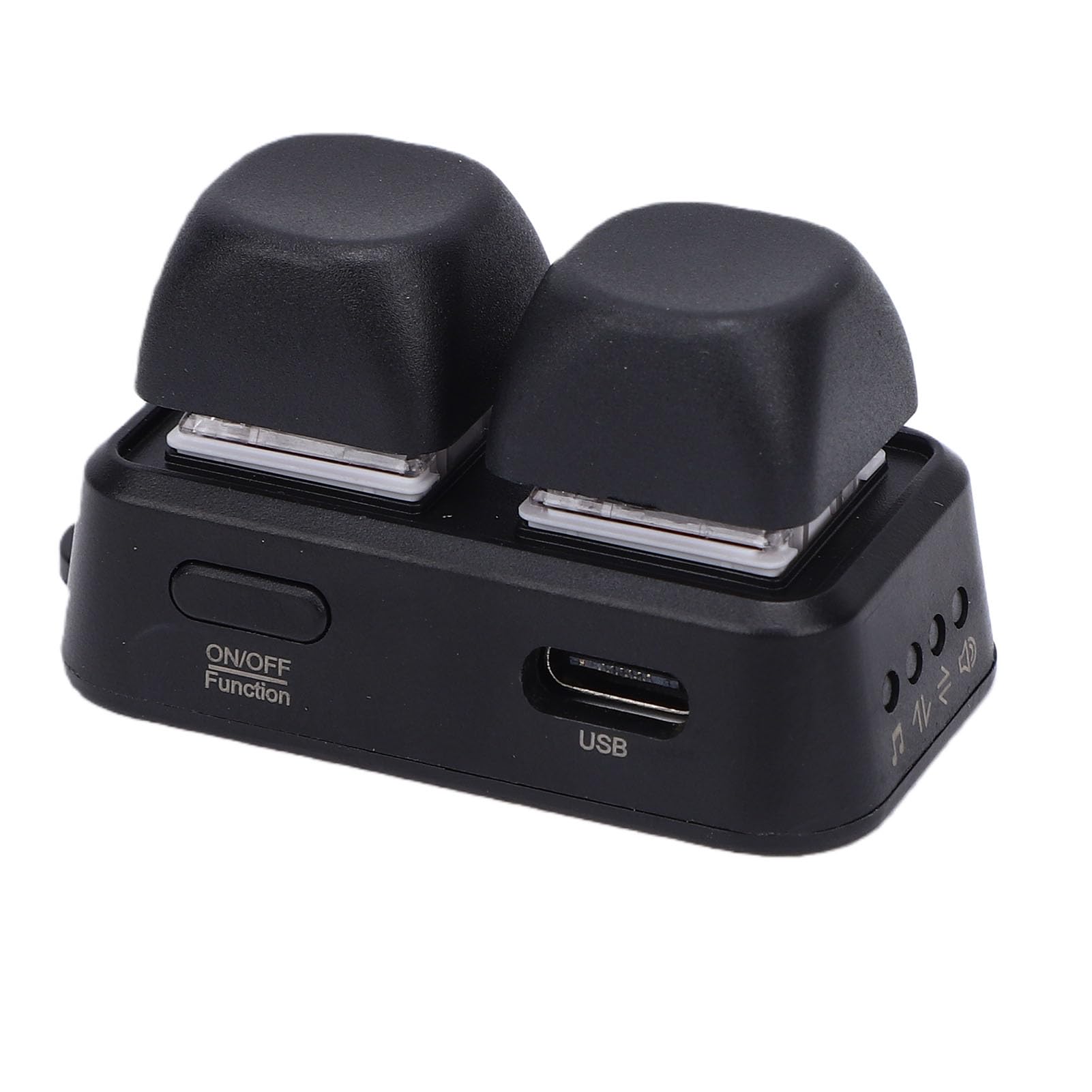 Tosuny 2-Tasten-Bluetooth-Makro-Tastatur, programmierbarer Kopier-Pastenblock, kabelloser Seitenumkehrer für E-Reader, RGB-Hintergrundbeleuchtung, wiederaufladbar