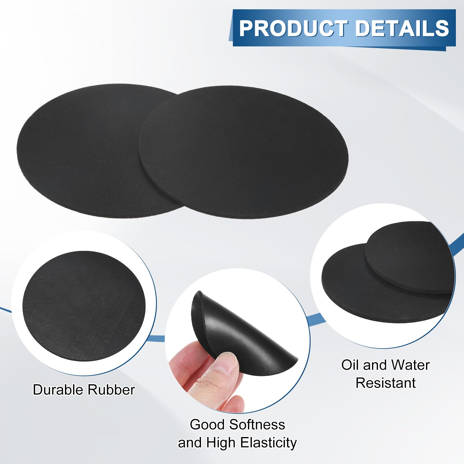 M METERXITY 20-Pack Rubber Solid Discs Washers - Image 2