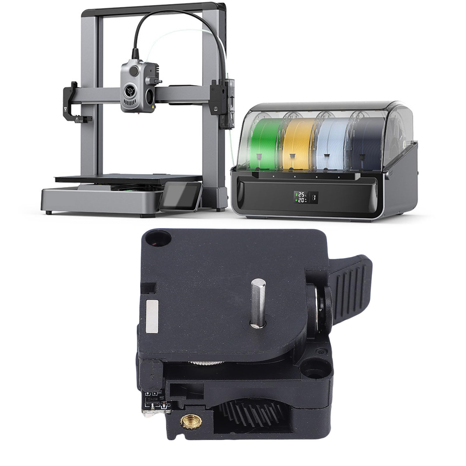 Sxhlseller Kit Estrusore per Stampante 3D Hi, di Alimentazione a Doppia Marcia con Sensore di Rottura Filamento e Rapporto di Riduzione 6,25:1 per la Sostituzione di Parti Metalliche da 1,75 Mm