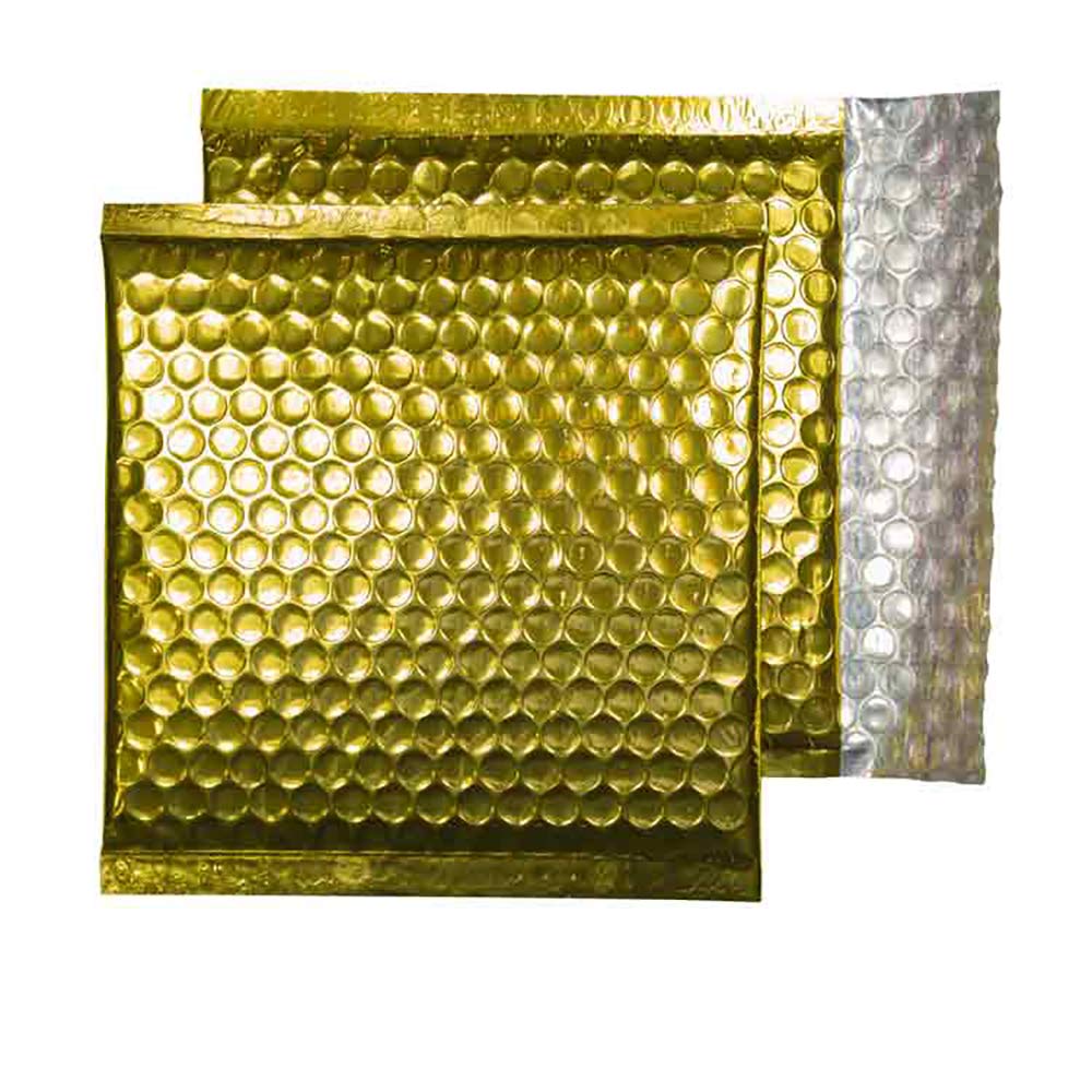 Purely Packaging - Sobres acolchados (CD, 165 x 165 mm, cierre autoadhesivo, 100 unidades), color dorado