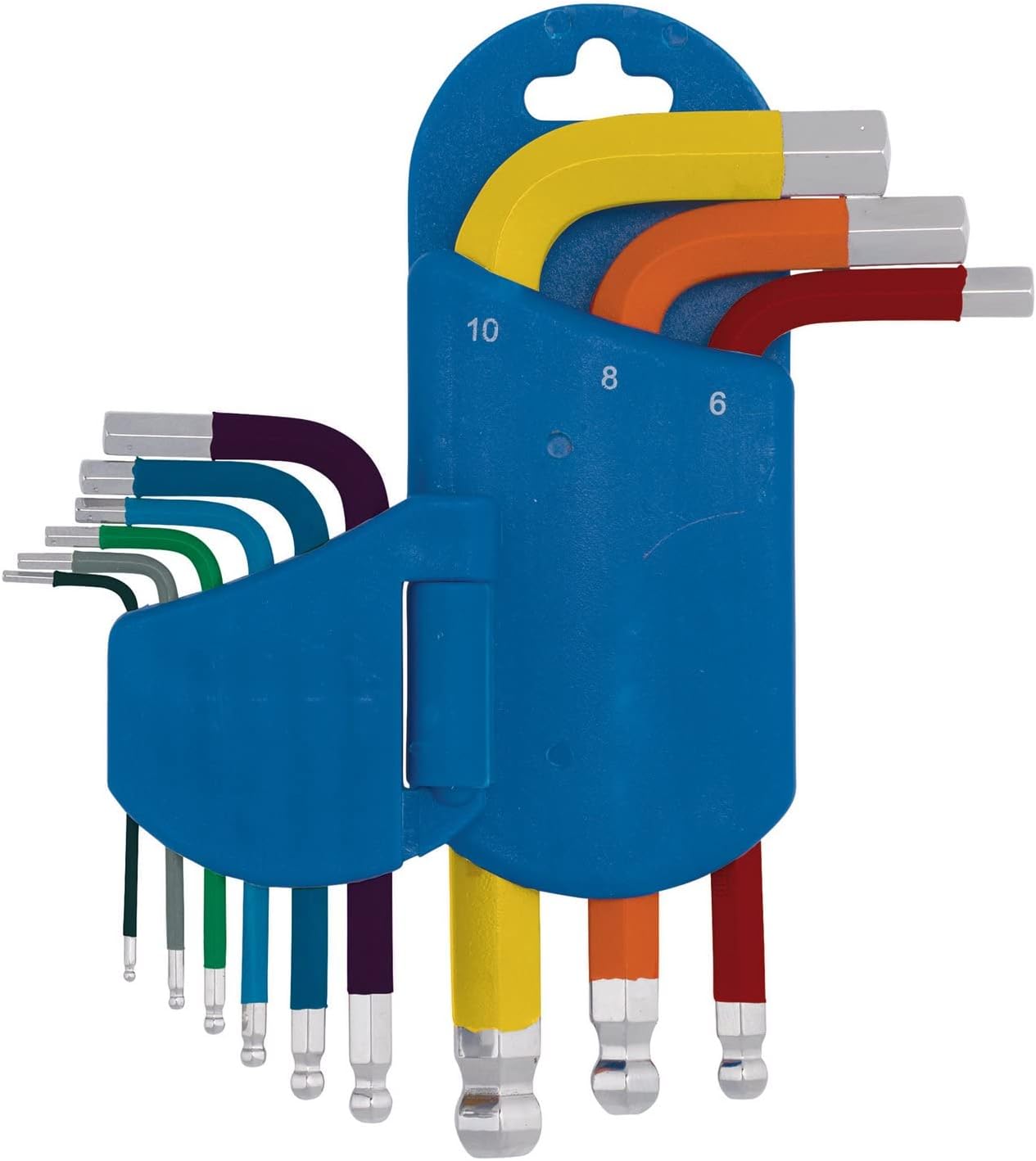 Draper 04912 Metric Multicolour Short Arm Ball End Hex Key Set (9 Piece)