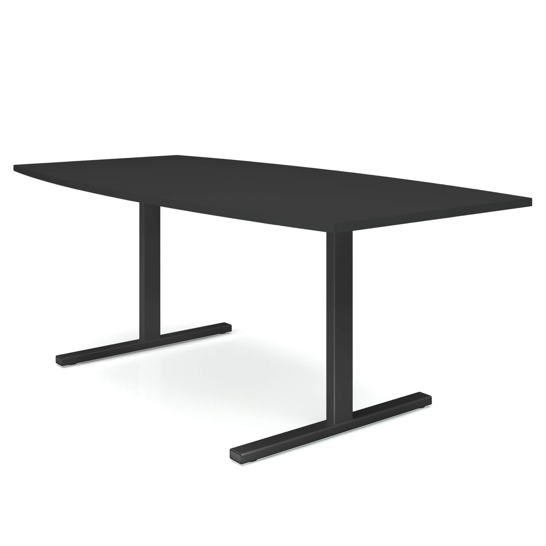 Weber Büro Easy - Tavolo da conferenza a forma di barca, 180 x 100 cm, colore: antracite