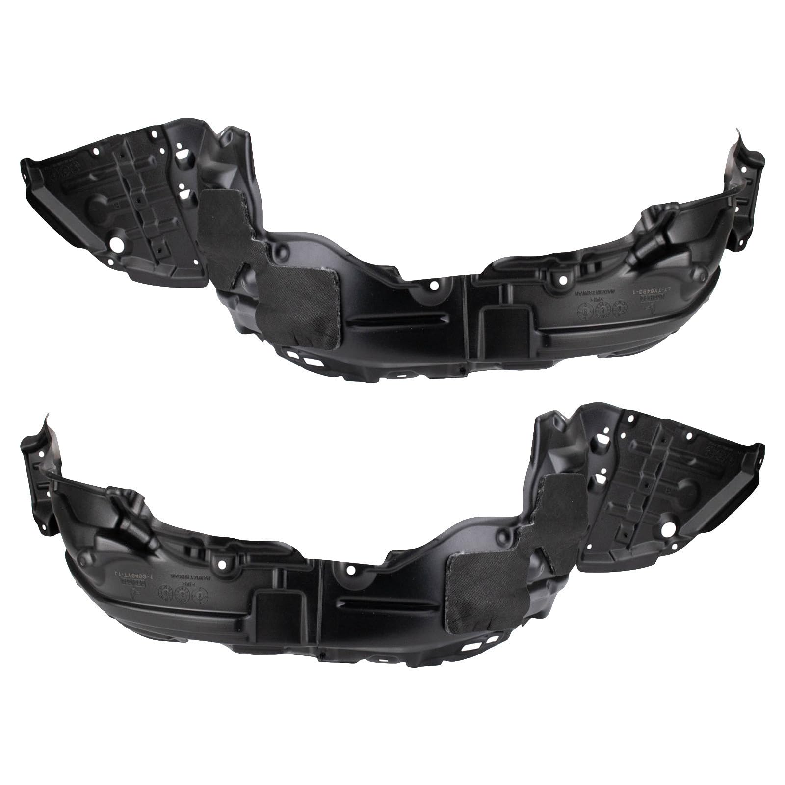 TRQ Front Inner Fender Liner Set Compatible with 2017-2018 Toyota Prius Prime TO1248217 TO1249217