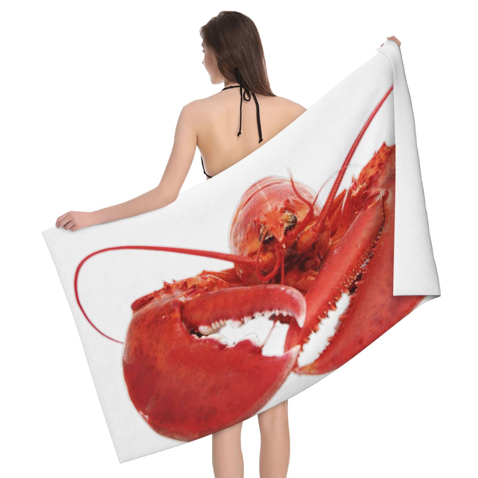 Serviette de bain microfibre homard pour en finir avec le linge humide