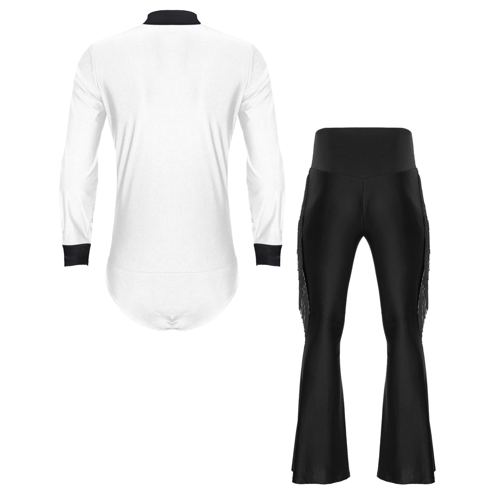 Traje de baile latino para hombre, camisa de manga larga, pantalones de baile, jazz rumba, traje de danza para competición