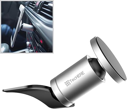 TecHERE CDMag - Soporte Movil Coche Magn?tico para Ranura de CD compatible con la mayor?a de los Tel?fonos M?viles Smartphone como el iPhone 8 7 6s 6 6plus 5s 5c 5 4s, Samsung Galaxy S8 S7 S6 Edge Not