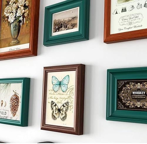 Miniatura 4 de Juego de marcos, marcos de collage de galería de pared con plantilla para colgar, decoración de pared, sala de estar, dormitorio, marco de fotos de