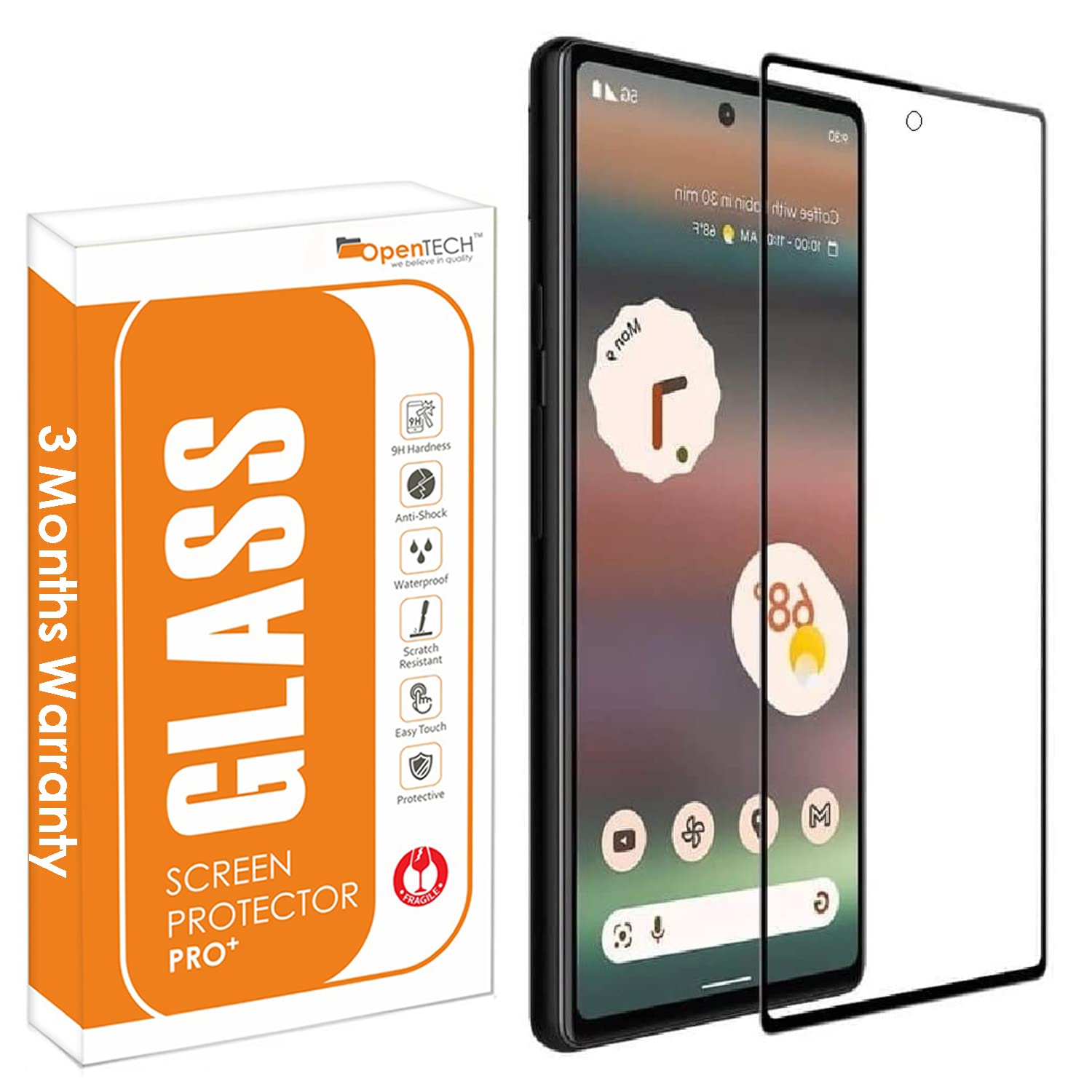 OpenTech® Tempered Glass Screen Protector Compatible for Google Pixel 7A with Edge to Edge Coverage and Easy Installation kit (B0CP675L55) Amazon Price History, Amazon Price Tracker