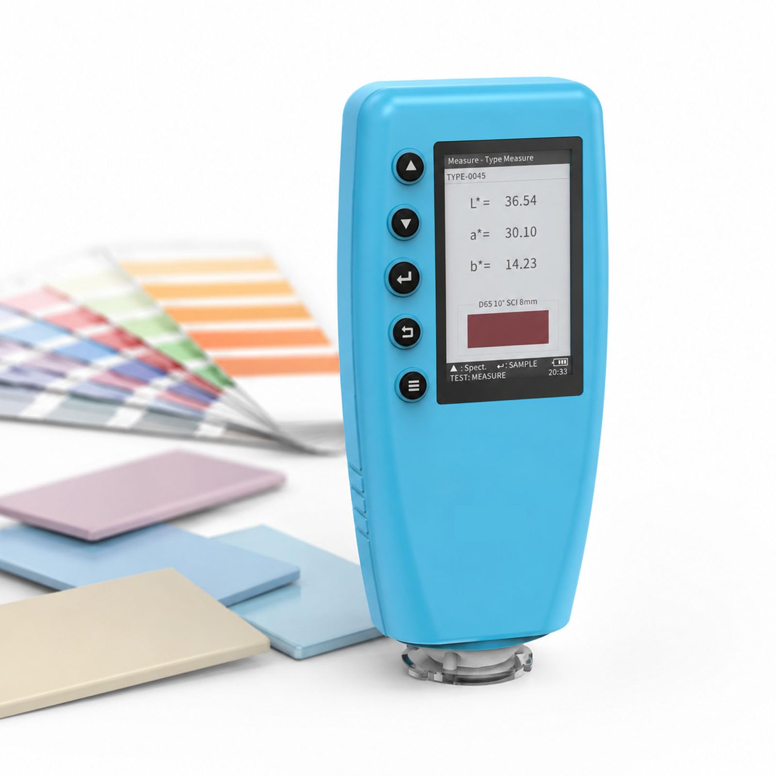 Analizzatore di Colore Portatile, Misuratore di Differenza di Colore con Apertura da 4 Mm, Colorimetro Cielab/Δe, per Vernici, Rivestimenti, Materie Plastiche, Tessuti E Stampa.
