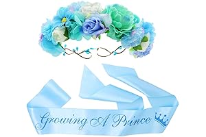 "Growing a Prince" Sash & Flower Crown Kit - Baby Shower Sash...