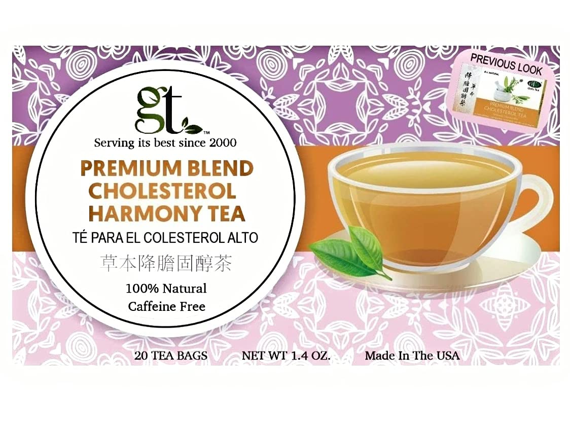 GT Cholesterol Tea Premium Blend, 1.34 Ounce Box (20 Tea Bags) (2-Pack)