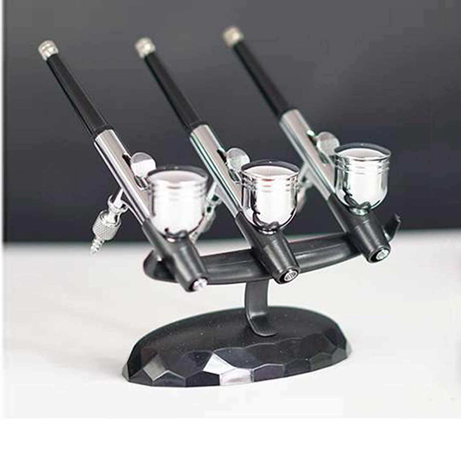 AUNMAS Support d'aérographe en Plastique Support de Brosse à air pour Trois Accessoires d'Aérographe (13,5 cm/5,3 Pouces)