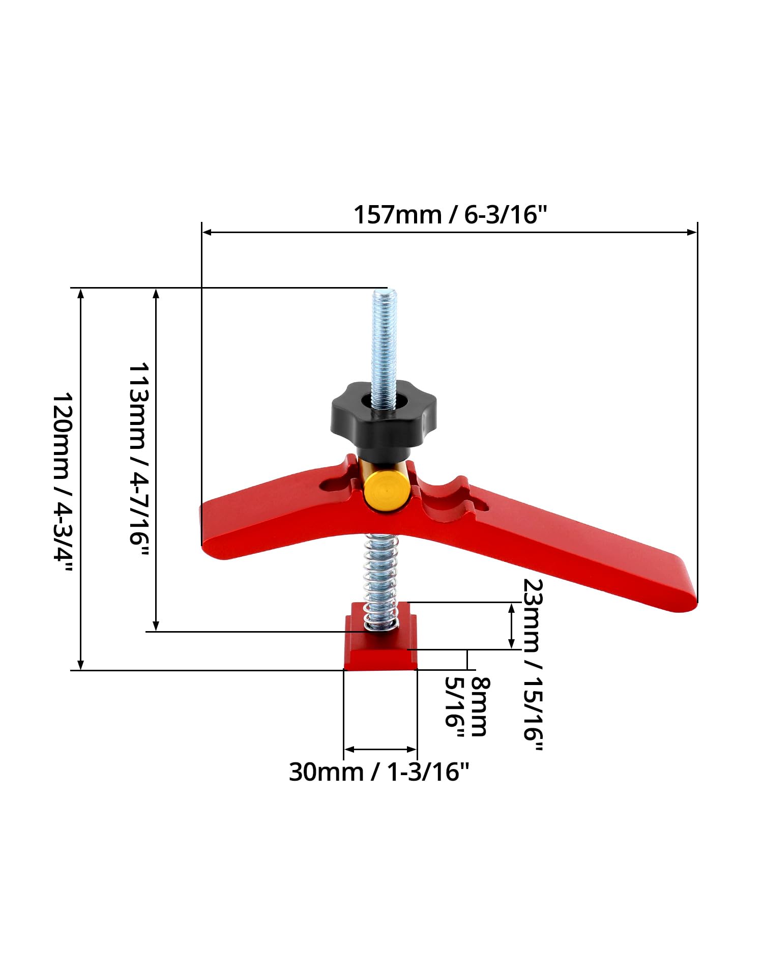 QWORK® 2PCS Serre Joint Rapide pour Système de Rails T (M8)