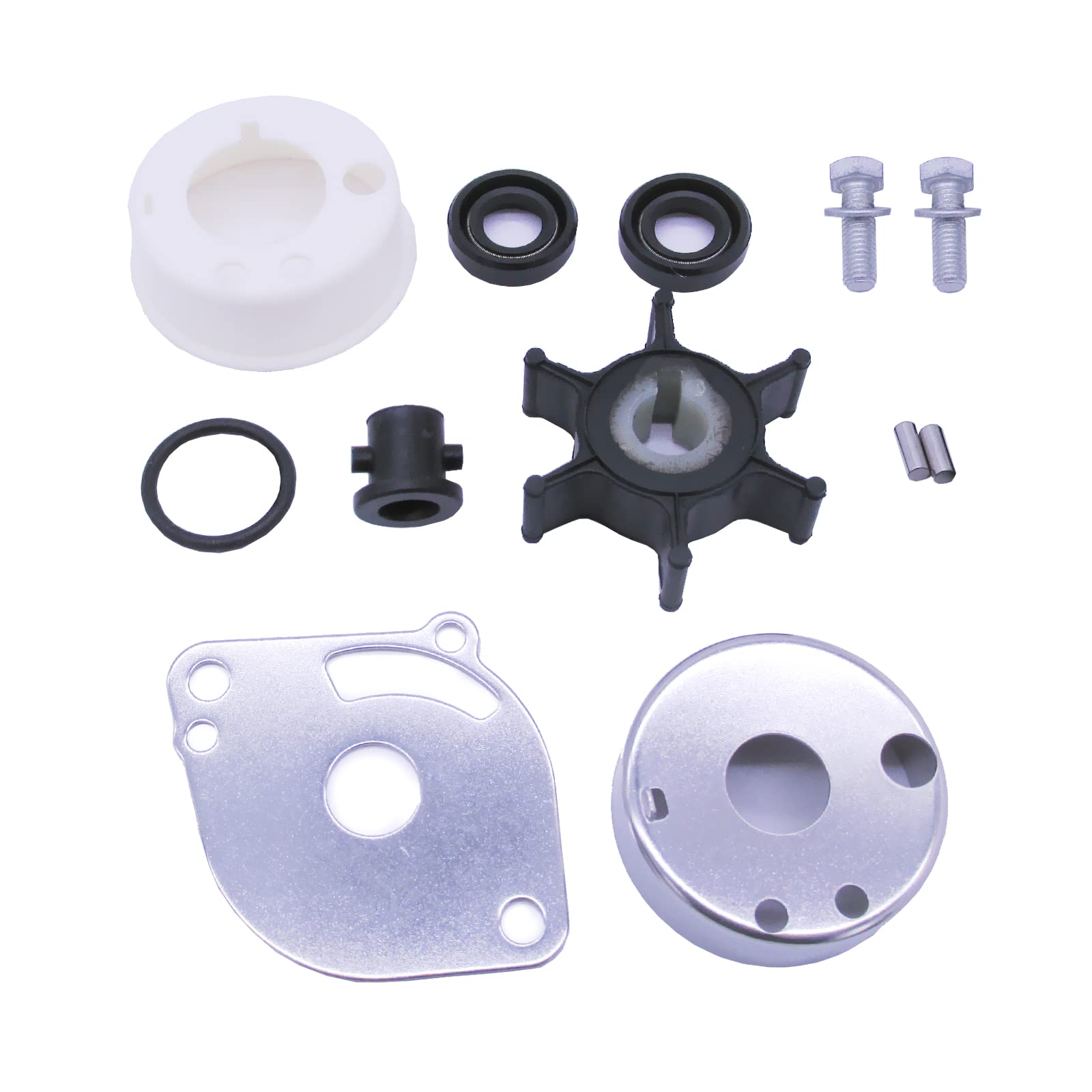 Boat Motor 6A1-W0078 6A1-W0078-01 6GD-W0078-00 Water Pump Repair Kit for Yamaha 2HP 2-Stroke 2MSH 2S / 814453M 96339M for Mercury Quicksilver Mairner Outboard Engine, fit Sierra Marine 18-3462