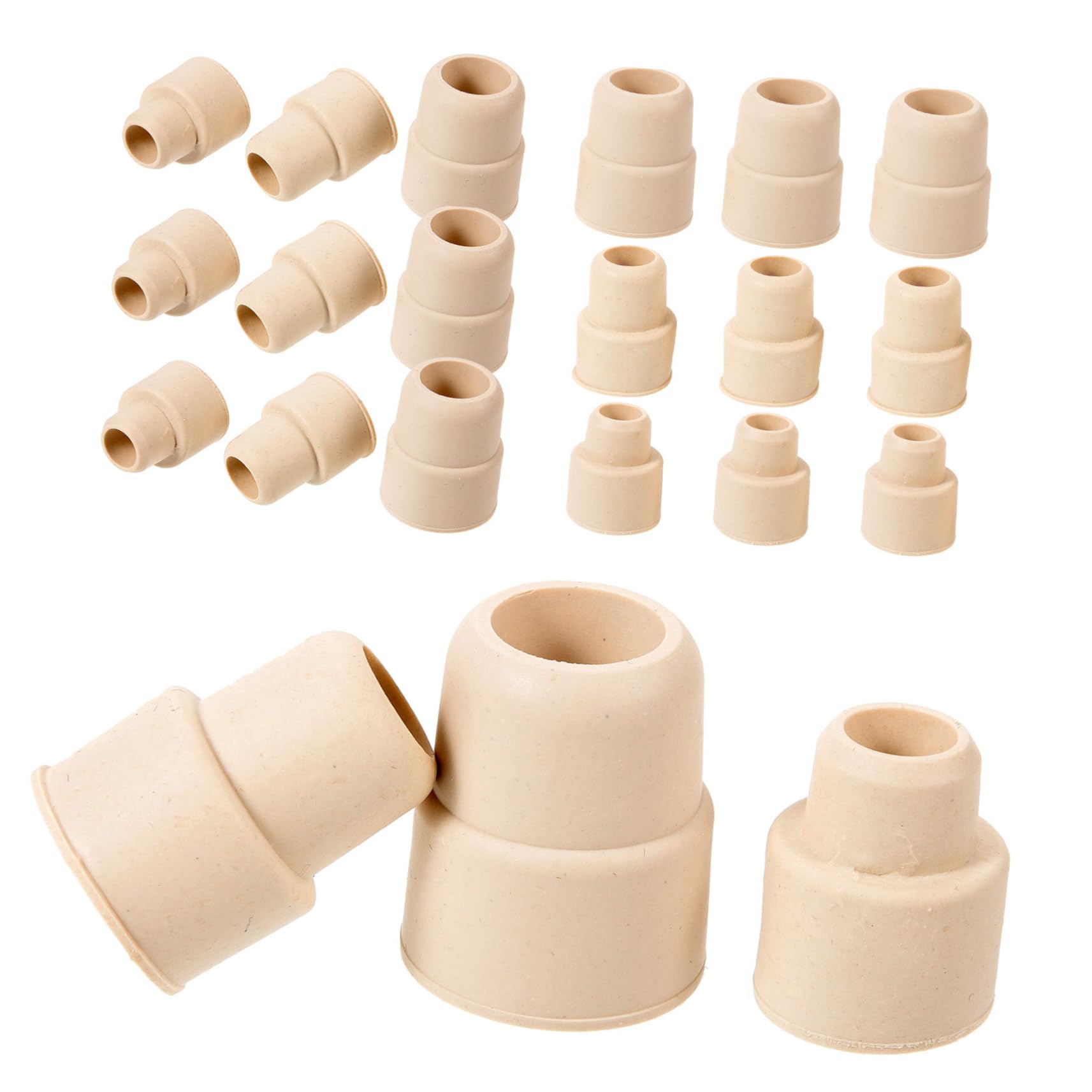 MAGICLULU 4 Ensembles Lot De 4 Compacts Pour Tubes Verrerie Appareils De Laboratoire Tubes À Essai Flacons Pichets Accessoires Pour La Maison Caoutchouc Naturel 30 pièces * 4