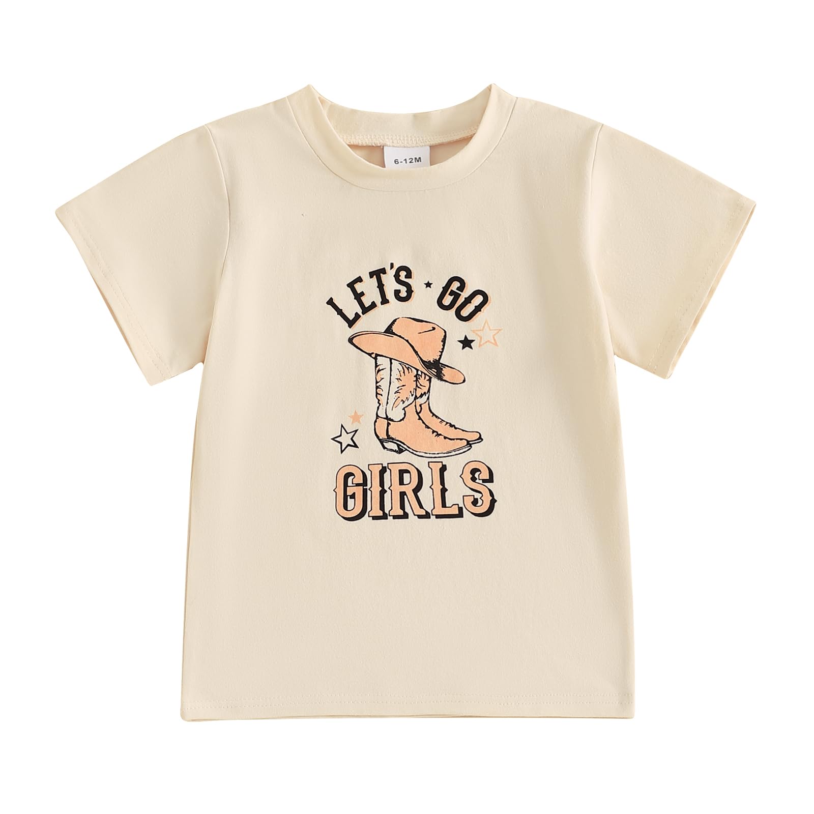 Toddler Baby Girl Western Shirt Cowgirl T-Shirt Kids Graphic Short Sleeve Tee Tops Casual Summer Clothes