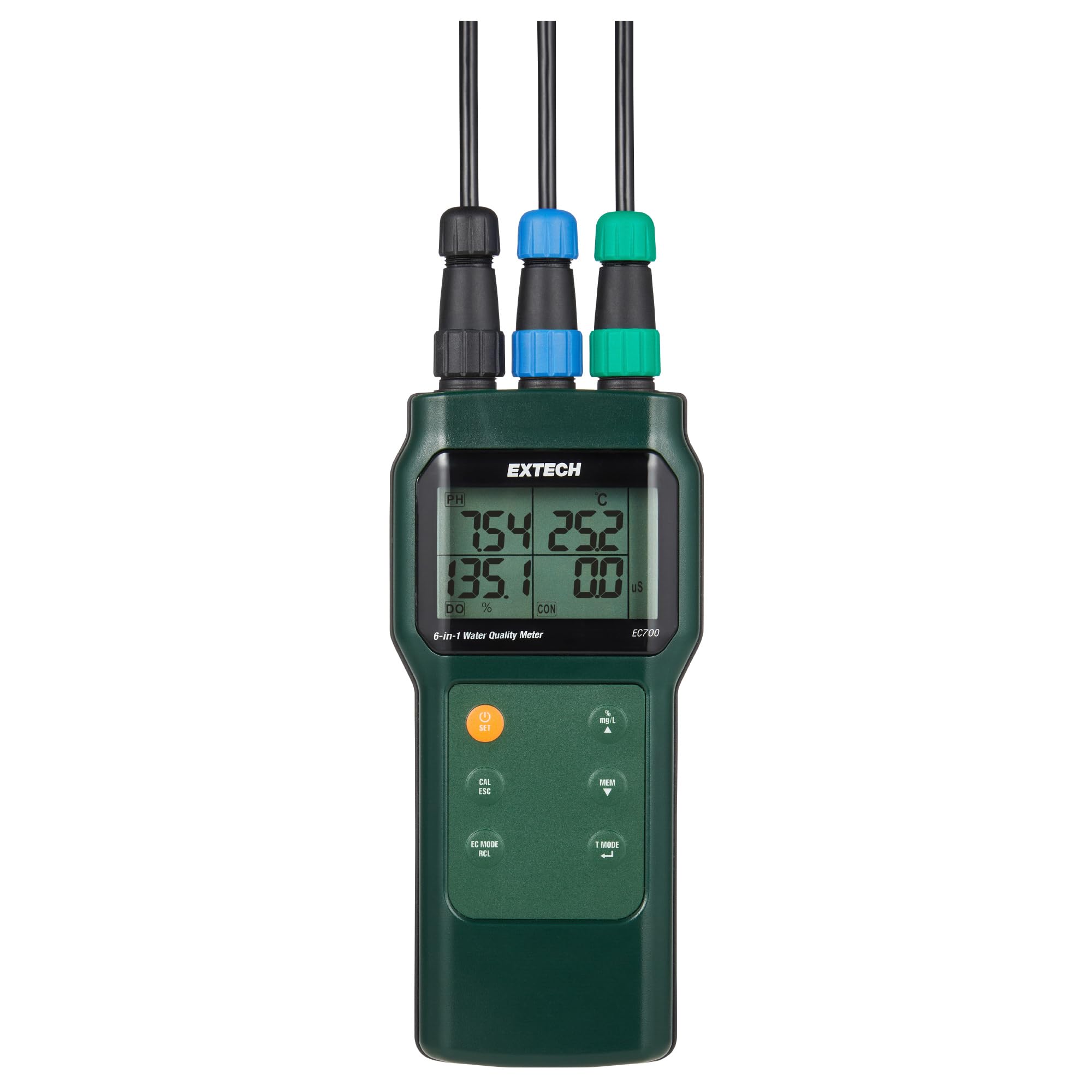 Extech Waterproof pH Conductivity TDS Salinity Optical DO and Temp Meter