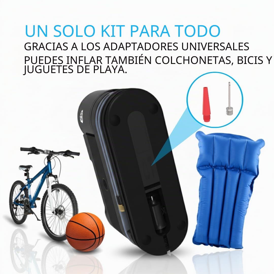 Fix&Go Sensor - Kit de reparación de neumáticos de coche con compresor de aire portátil de 12 V - Sistema de control electrónico de sellante - Compatible con TPMS - para coches, SUV y vehículos