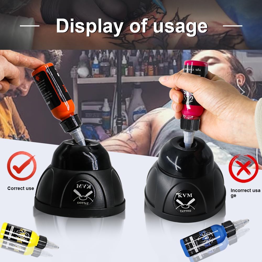 KVM Mini-Wirbelmixer, Tattoo-Tintenpigmentmixer, Leistungsstarker Mixer für Acrylpigmente, Nagellack, Mascara und Klebstoffe
