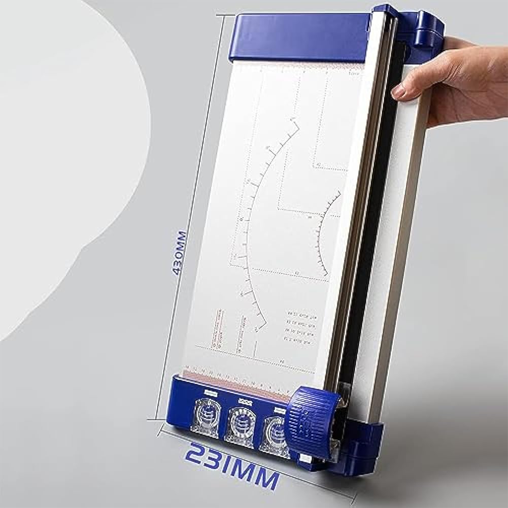 Taglierina Di Carta Portatile, Taglierina Di Carta A4 3 In 1, Righello Trasparente Sulla Superficie, Incluse 3 Lame Diverse, Dritto/Ondulato/Punteggiato, Per Carta Foto Cartoline Biglietti Da Visita