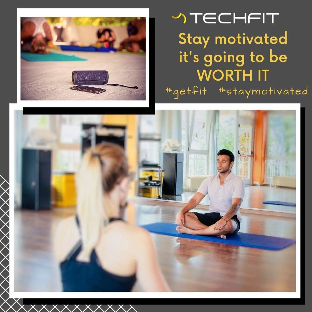 TechFit Fitness Tappetino Yoga Professionale - Ideale per Palestra in Casa, Esercizi del Pavimento, Campeggio, Stretching, Pilates 10 e 15 mm