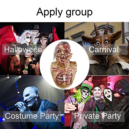 Halloween Novelty Horror helmet, Costume Party Scary Terrible helmet Dead Prop Red