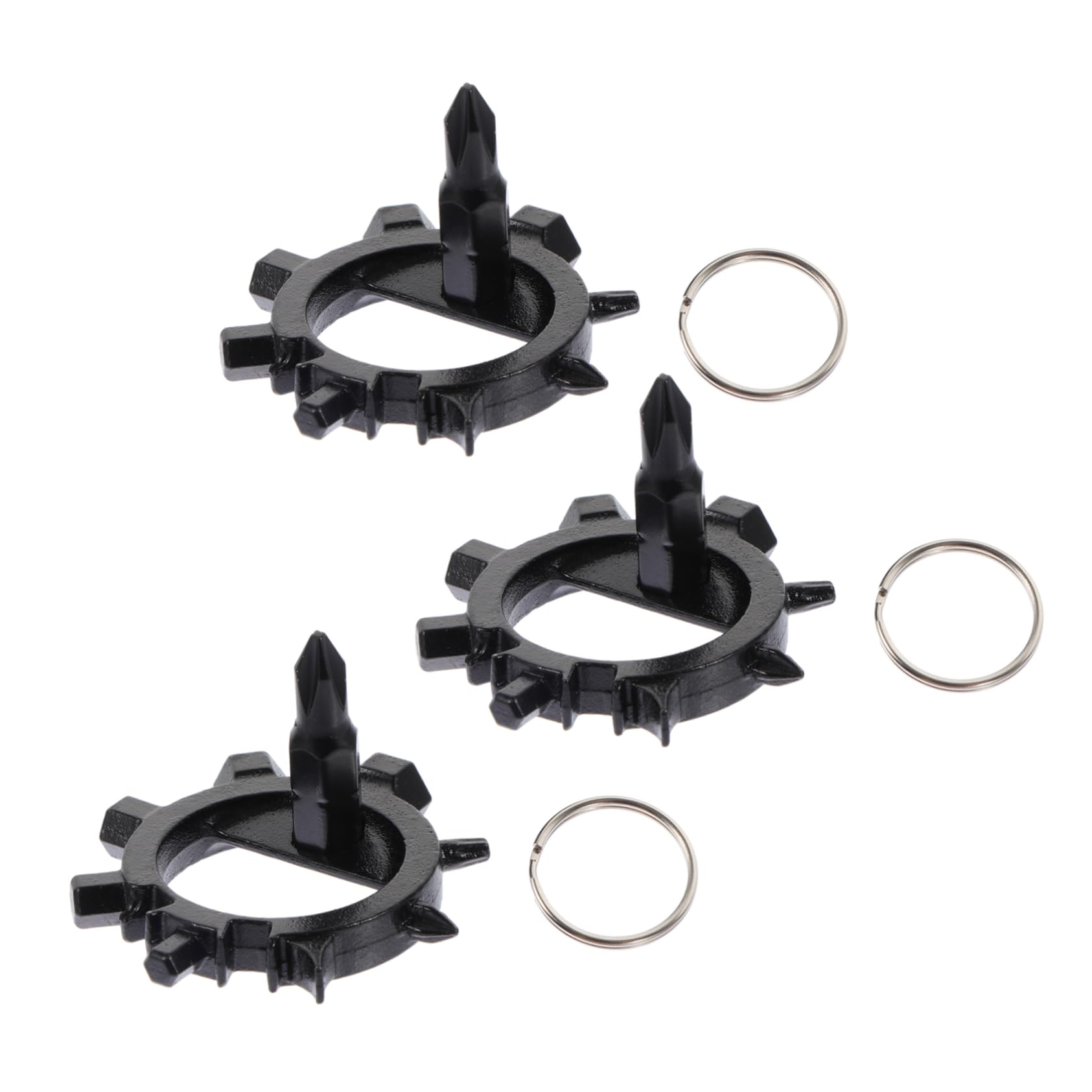 KALLORY 3Pcs Multifunctional Octopus Shaped Screwdrivers for Bike Repair Portable Outdoor Tool with Key Ring Design for Camping and Hiking Adventures