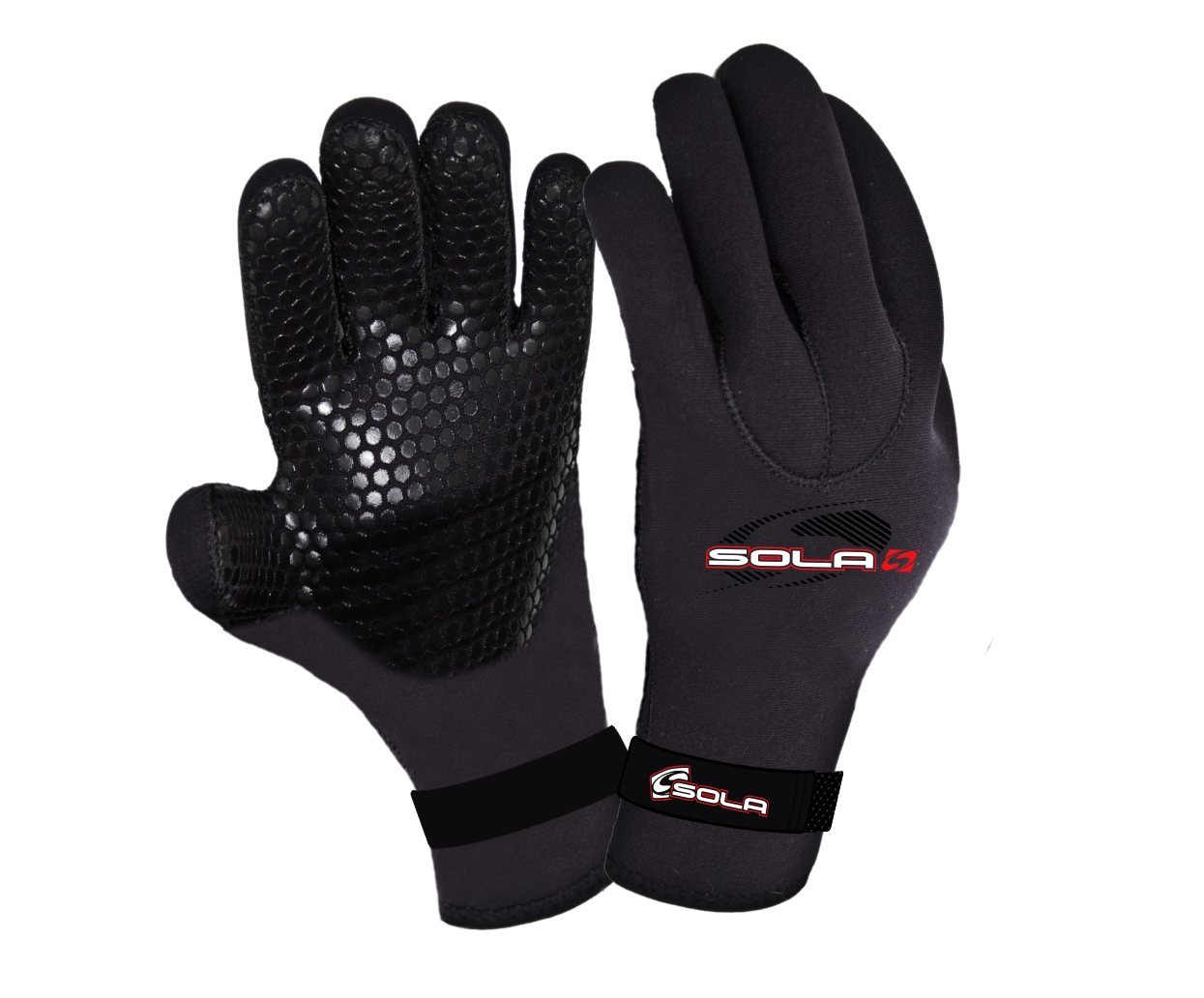 Sola 3MM TITANIUM DOUBLE LINED GLOVE 3MM TITANIUM DOUBLE LINED GLOVE - Black/Red, XXS, Black / Red