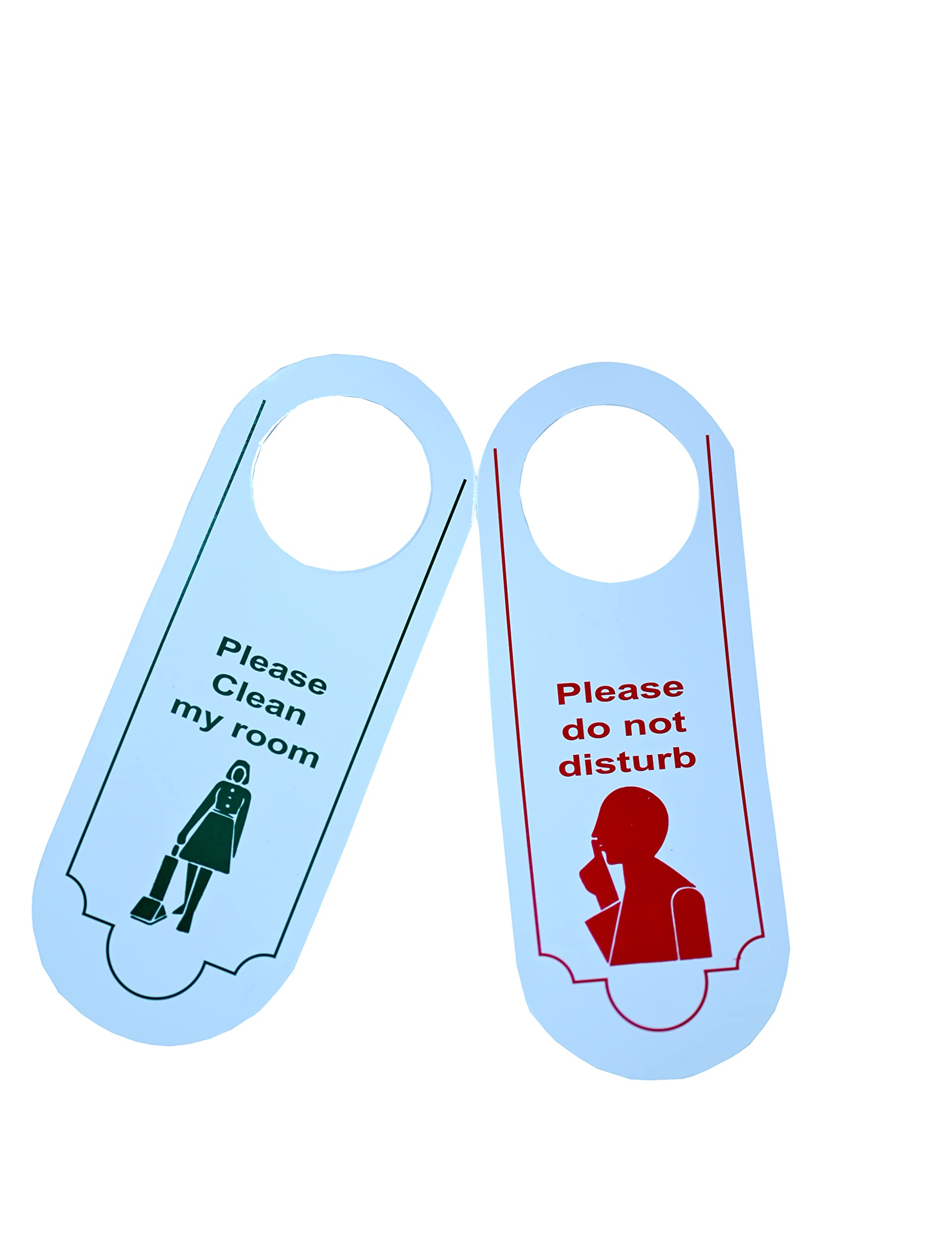 Sevenhills Hotel 50 Pieces Door Hanger – Do Not Disturb & Clean My Room Card | Laminated Hard Board | Guest House, Hotel Accessories, Room Service Sign – Pack of 50