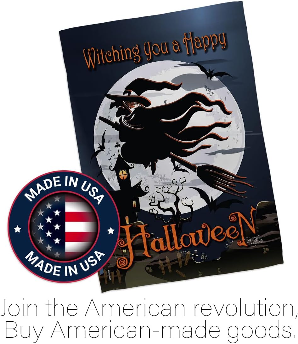 Breeze Decor H112004 Fall Halloween Decorative Vertical House Flag, Multi-Color, 28" x 40"