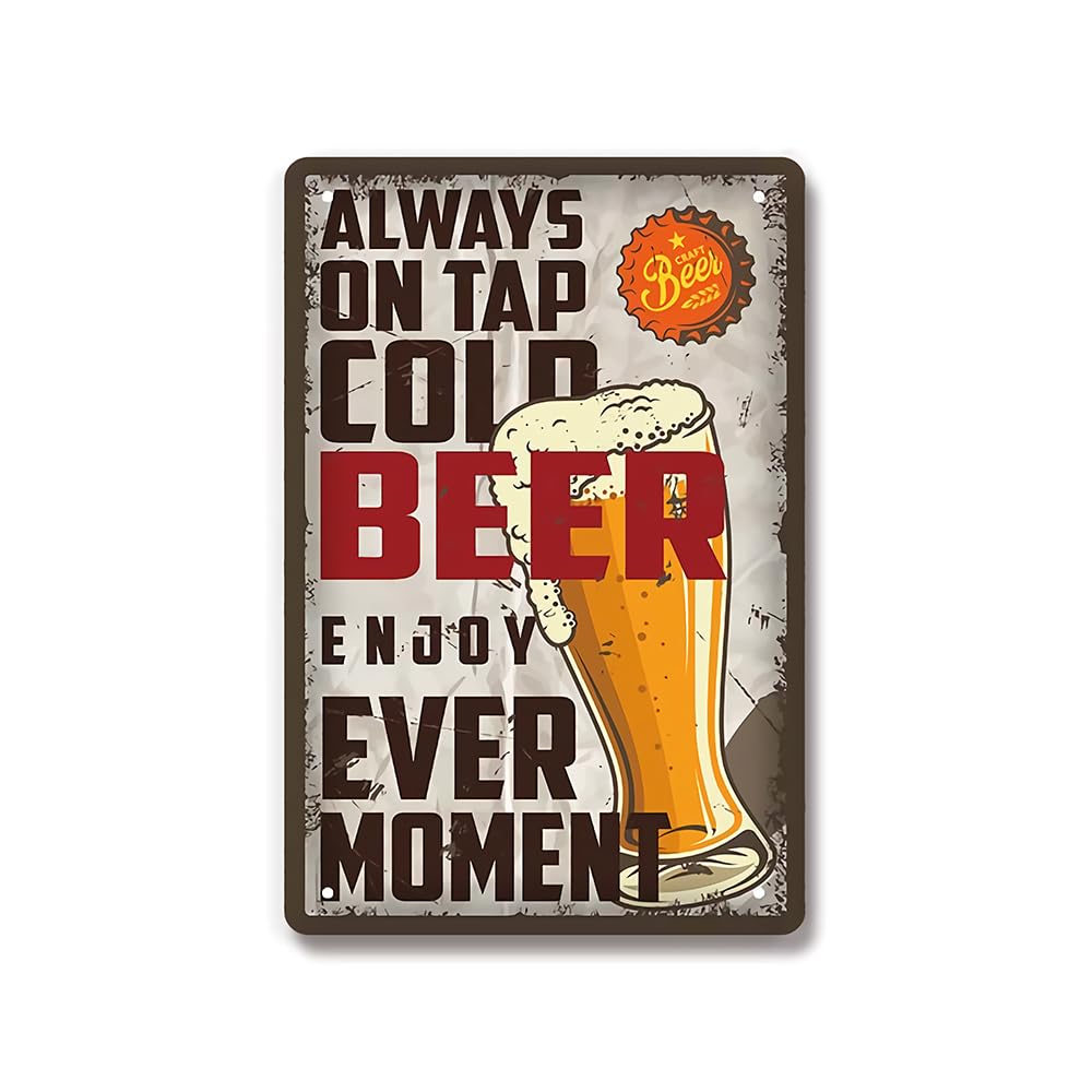 Drinks Are Cold And The Laughter Is Free - Personalized Metal Sign