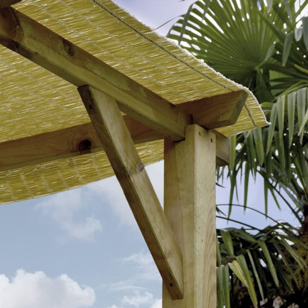 VERDELOOK Gazebo a pergola in Legno Senza Copertura, 3x3 m per arredo Esterni e Giardino